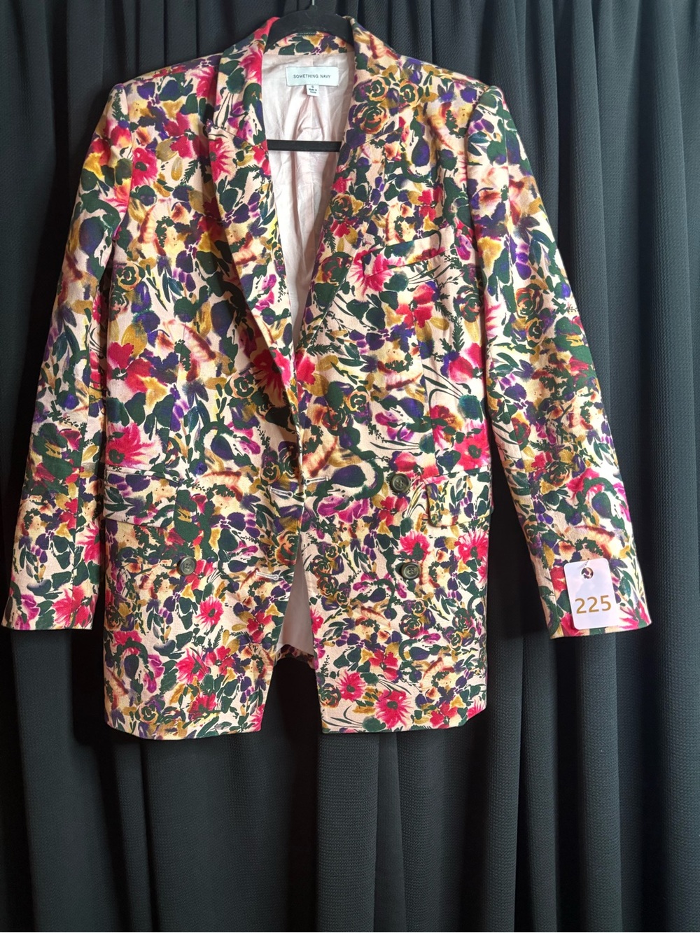 Floral Single-Button Blazer in Multicolor